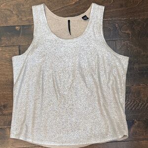 Elegant Silver Metallic Tank Top